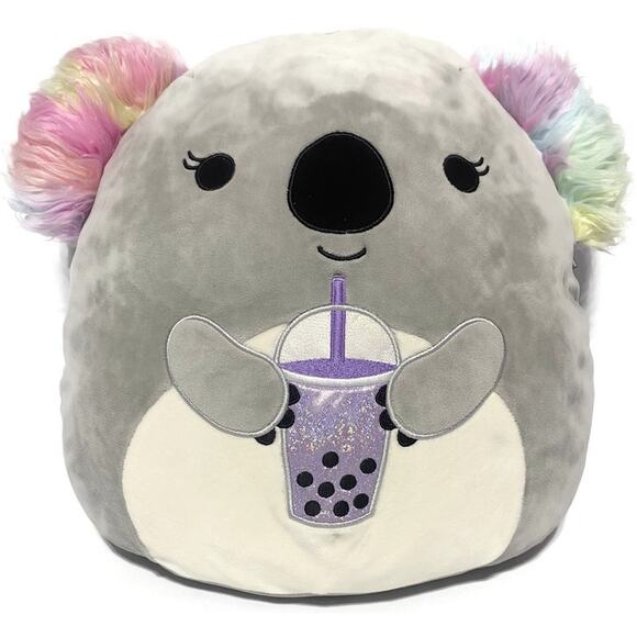 Squishmallows Doxana the Koala Plush Gray With Multicolor Ears 16" - Picture 1 of 5